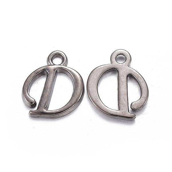 Gunmetal Plated Alloy Letter Pendants