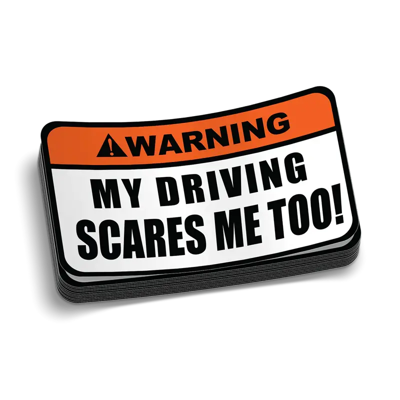 Driving Warning Decal