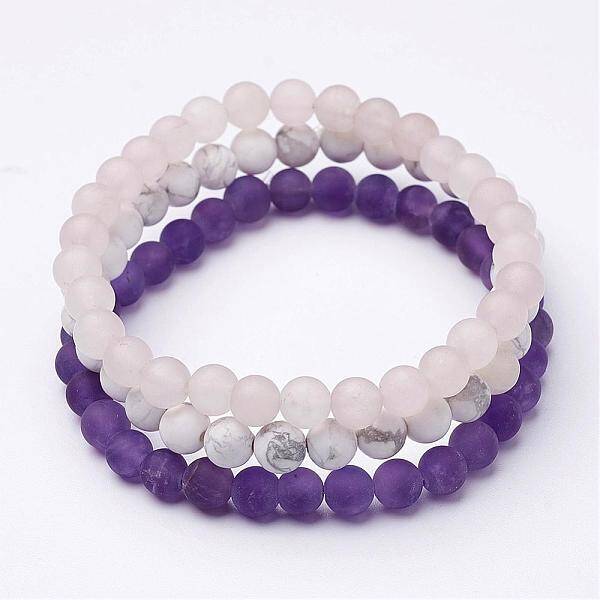 Mixed Gemstone Beaded Stretch Bracelet Sets