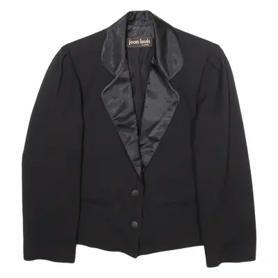 JEAN LOUIS Womens Blazer Coat Black Wool S