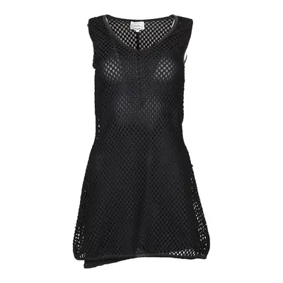 Swish Jeans Mini Dress - Small Black Cotton Blend