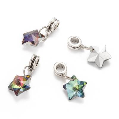 Tibetan Style Alloy Large Hole European Dangle Charms