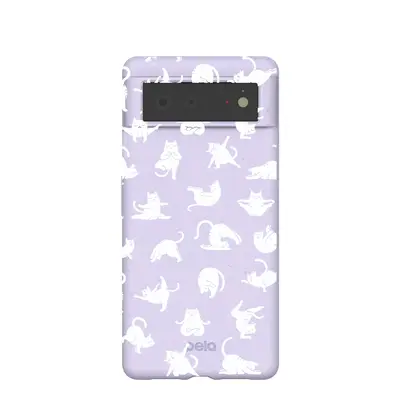 Lavender Yoga Cat Google Pixel 6 Case
