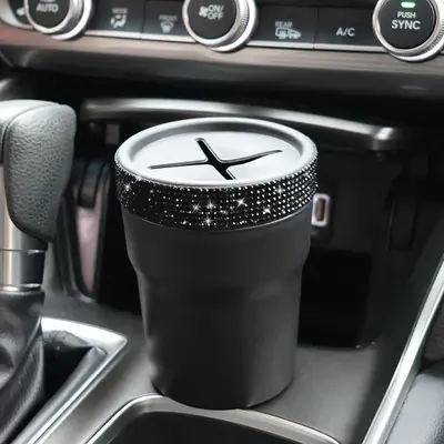Car Coin Storage Box, Portable Car Coin Storage Bucket, Creative Car Coin Storage Can, Mini Storage Can for Car Cup Holder