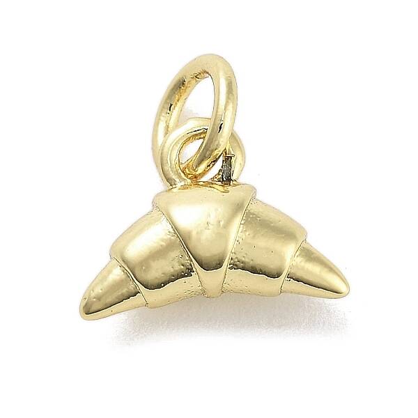 Rack Plating Croissant Brass Pendants