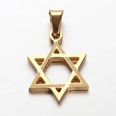 Star of David 304 Stainless Steel Pendants