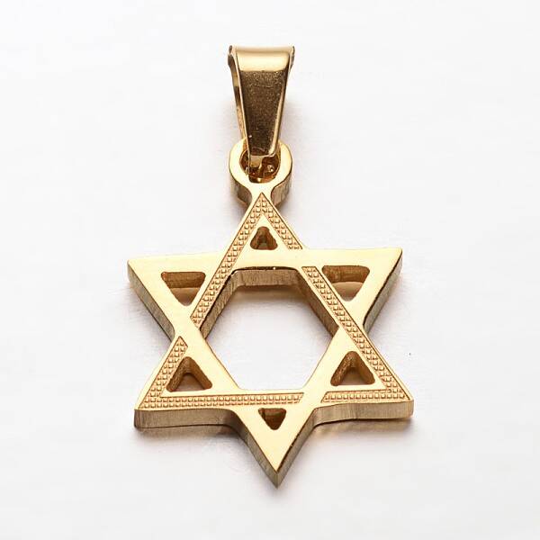 Star of David 304 Stainless Steel Pendants