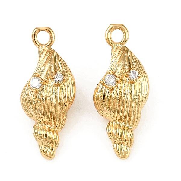 Ocean Theme Brass Micro Pave Cubic Zirconia Pendants