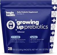 Begin Health Daily Growing Up Prebiotics - 28-Pack for Kids | 3g Fiber | Regular Bowel Movements, Gut Health & Pain-Free Poop...