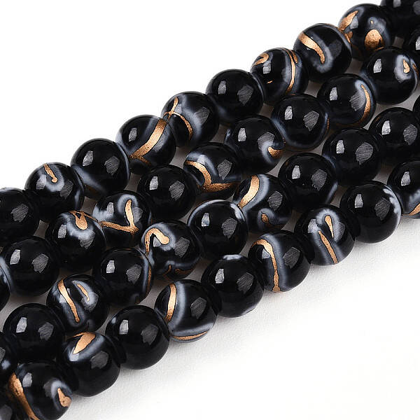 Baking Painted Glass Beads Strands