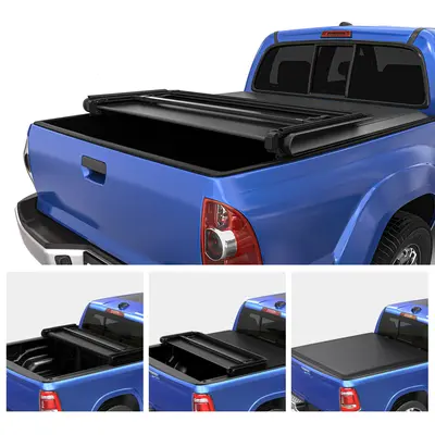 OEDRO 5ft Soft Tri-fold Tonneau Cover for 2005-2015 Toyota Tacoma