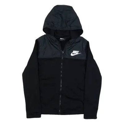 NIKE Boys Black Hoodie Full Zip L