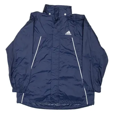 ADIDAS Mens Windbreaker Jacket Blue Nylon S