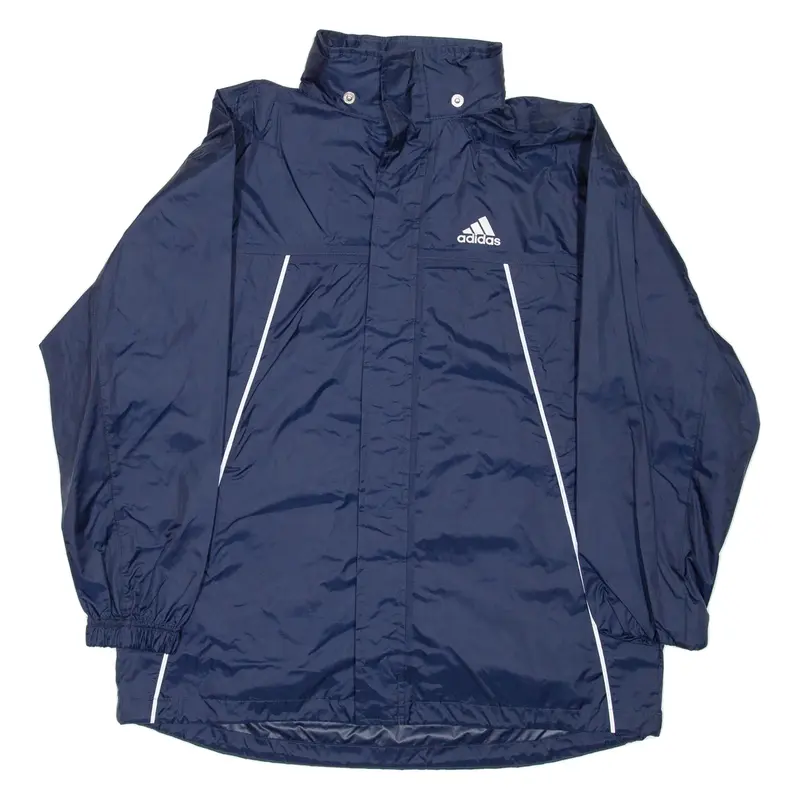 ADIDAS Mens Windbreaker Jacket Blue Nylon S