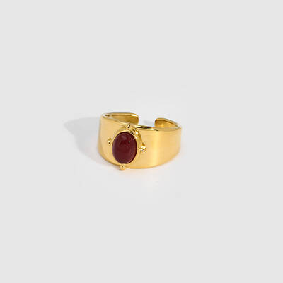 Oval Natural Carnelian Ring