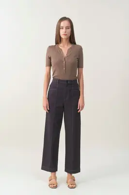 High-waist Denim Wide Pant - Better Indigo | Size: XXS