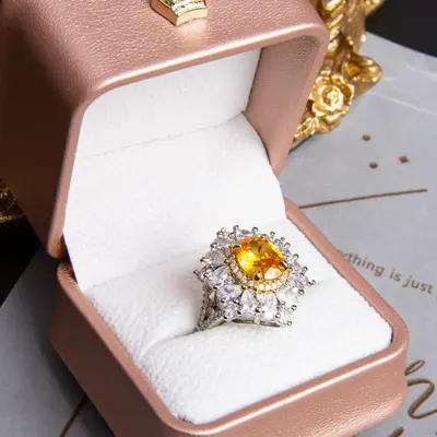 Lovful Rhodium plated Zirconia Ring FREE SIZE