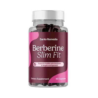 Santo Remedio Berberine, Dietary Supplement, Vegetarian, No Added Sugar, 60 Capsules, 30 Servings.
