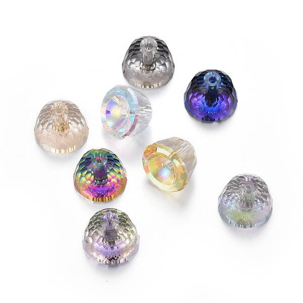 Electroplate K9 Glass Rhinestone Beads