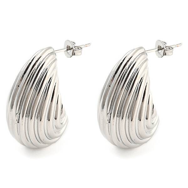 Rack Plating Brass Shell Shape Stud Earrings