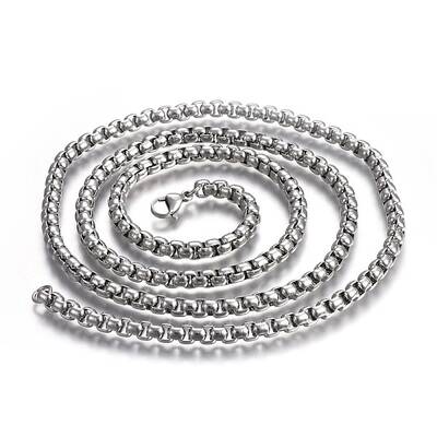 Non-Tarnish 304 Stainless Steel Box Chain Necklaces