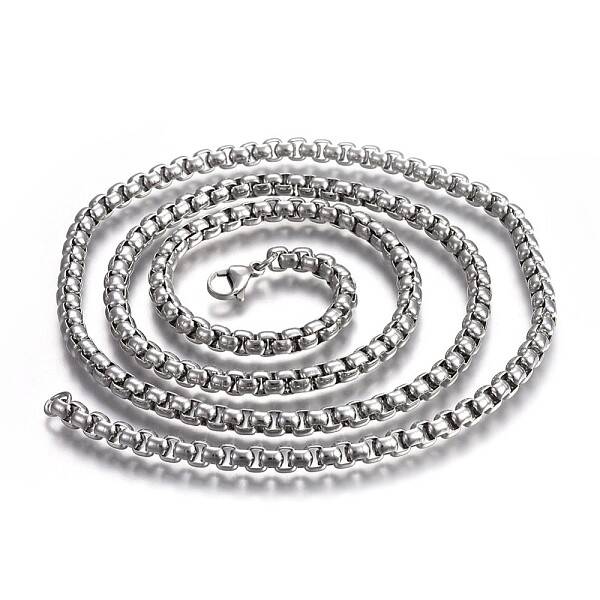 Non-Tarnish 304 Stainless Steel Box Chain Necklaces