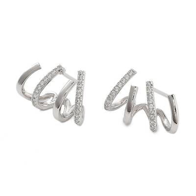 Rack Plating Claw Brass Clip-on Earrings