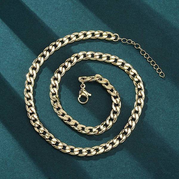 Brass Cuban Link Chain Necklaces for Women