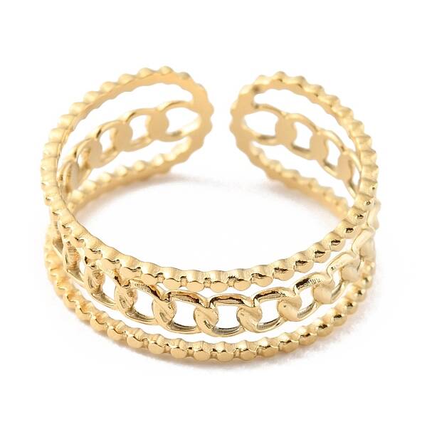 304 Stainless Steel Hollow Open Cuff Rings