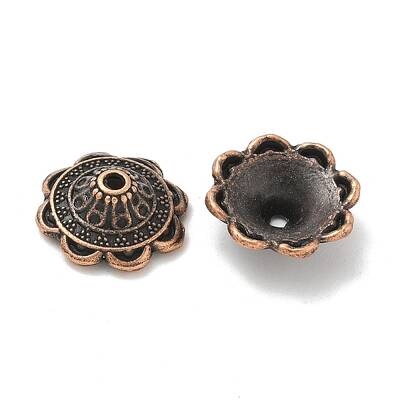 Tibetan Style Alloy Bead Caps
