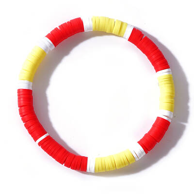 Bohemian Style Handmade Polymer Clay Heishi Beads Bracelet for Women