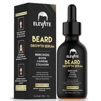 Elevate Beard Growth Oil 5% Minoxidil Hair Growth Serum Biotin & Caffeine - Stronger Thicker Fuller Beard Natural Gentle Comf...