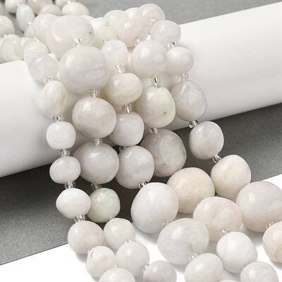 Natural White Moonstone Beads Strands