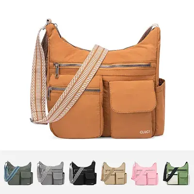 CLUCI falldealsforyou Waterproof Nylon Crossbody Bags For Women Trendy Fashion Lightweight Shoulder Bag REID Purse For Ladies...