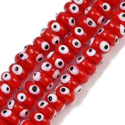 Handmade Evil Eye Lampwork Beads Strands