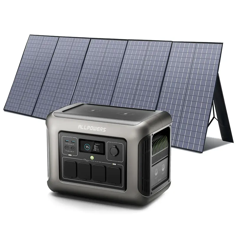 Solar Generator Kit 1800W Portable Power Station 400W Solar Panel