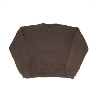 GOGOSING Cropped Sweatshirt Brown Womens XL