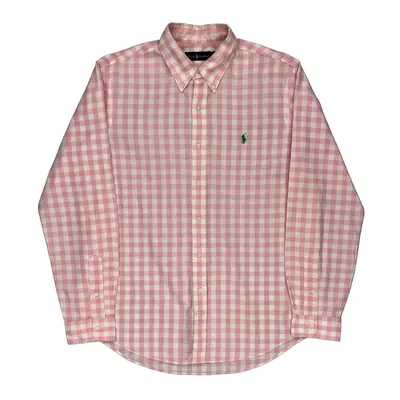 Ralph Lauren Checked Shirt - Large Pink Cotton