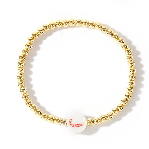 Christmas Brass Beaded Stretch Bracelets