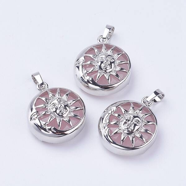 Natural Rose Quartz Pendants