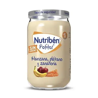Apple, banana and carrot in a jar Nutribén 235 g
