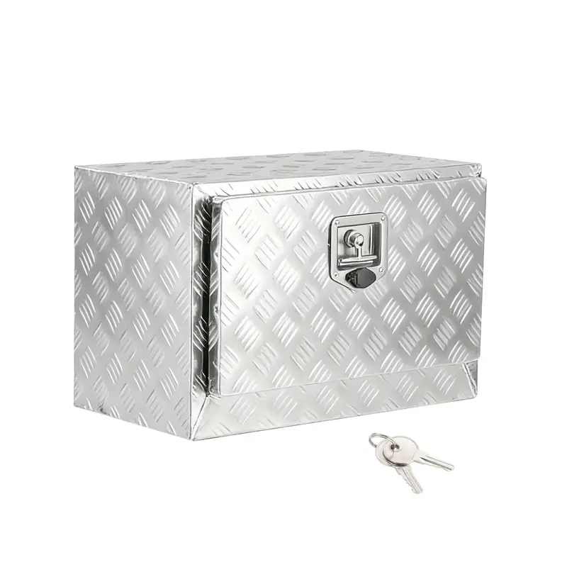 Garvee 24x14x16 Underbody Truck Tool Box - Heavy-Duty Aluminum Diamond Plate, Lockable Waterproof Design with T-Handle Lat...