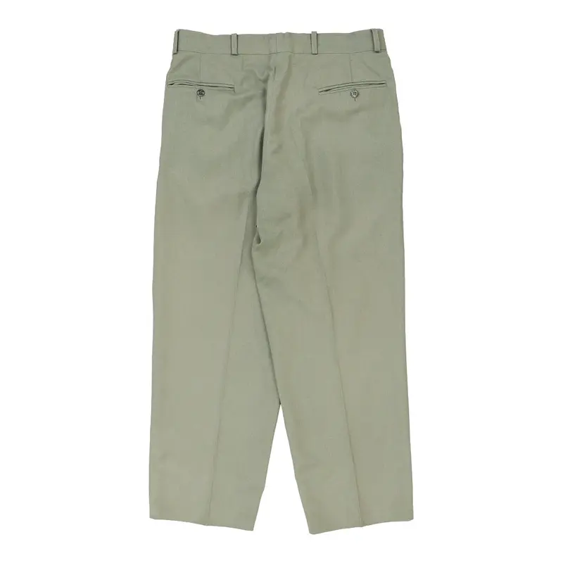 Unbranded Trousers - 34W 27L Green Wool Blend