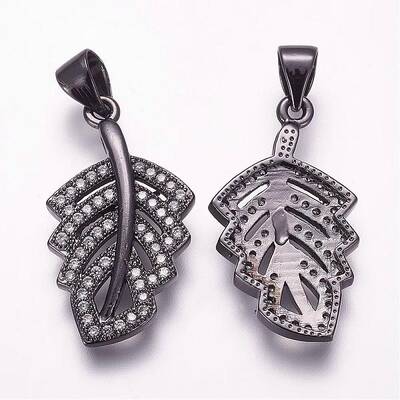 Brass Micro Pave Cubic Zirconia Pendants