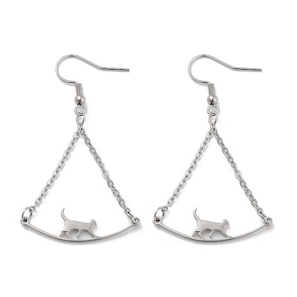 Non-Tarnish 304 Stainless Steel Dangle Earrings