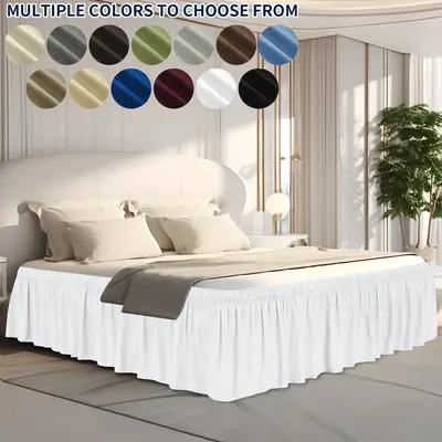 Easy-Going Ruffled Bed Skirt for Twin Full Queen King Cal-King Size Bed, 14/18/22 Inch Tailored Drop Soft Washable Bedding, F...