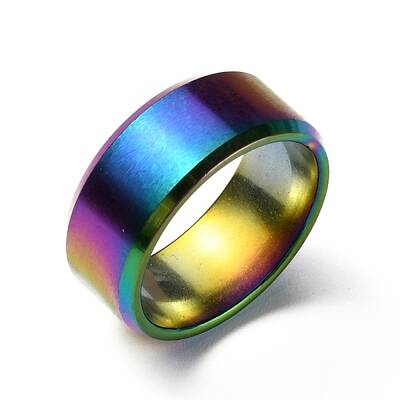Stainless Steel Wide Band Finger Rings for Women Men