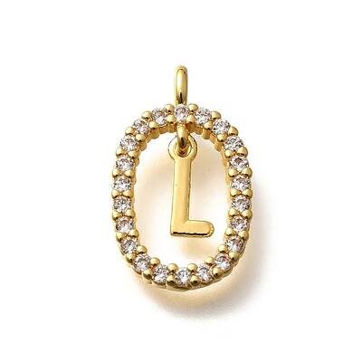 Brass Micro Pave Cubic Zirconia Pendants