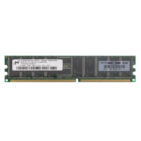MT18VDDT6472G-26AC0 Micron 512MB DDR-266MHz RDIMM 1Rx4 CL2.5 Memory