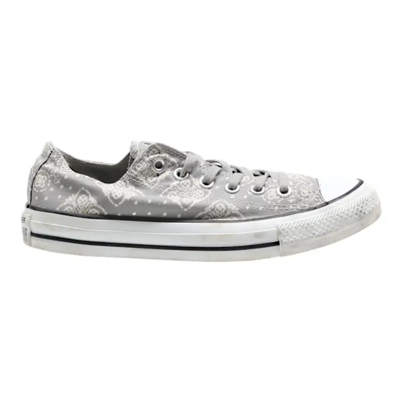 CONVERSE Low Top Trainers Grey Canvas Womens UK 5.5